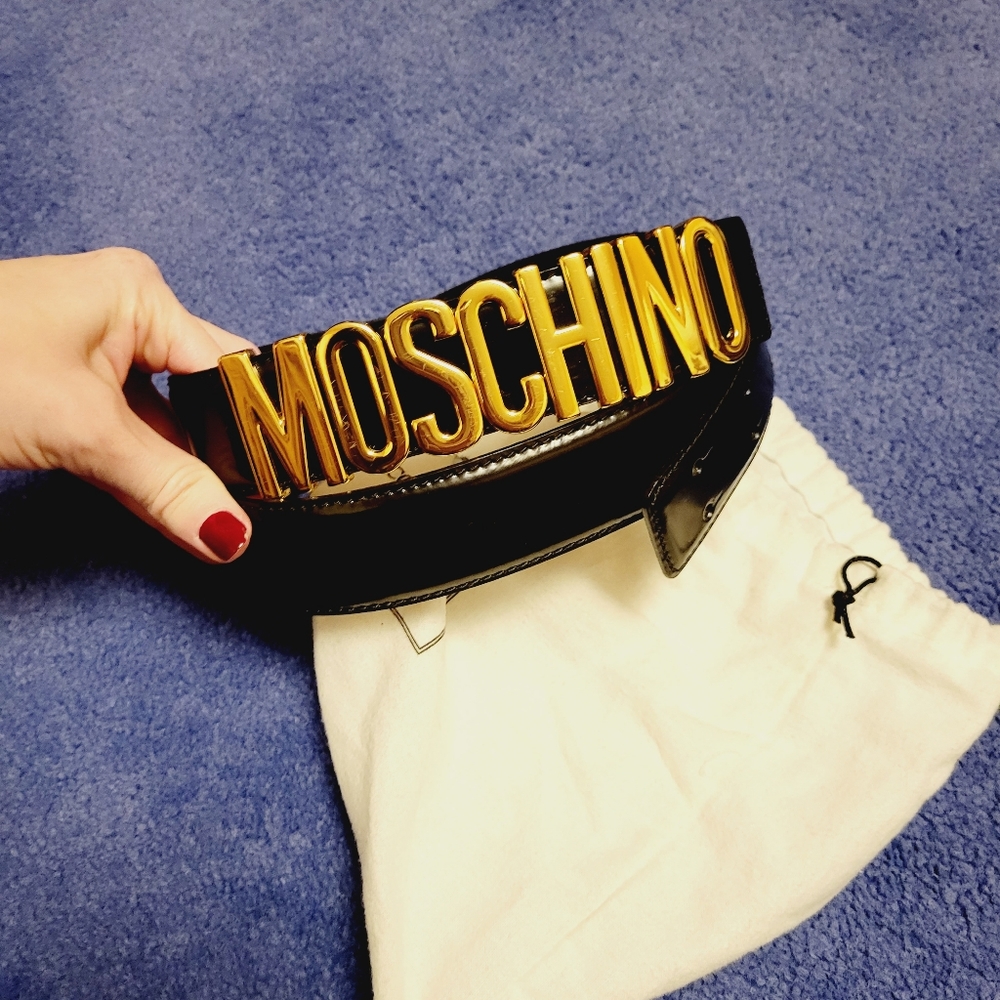 Women's Authentic Moschino Belt Black
